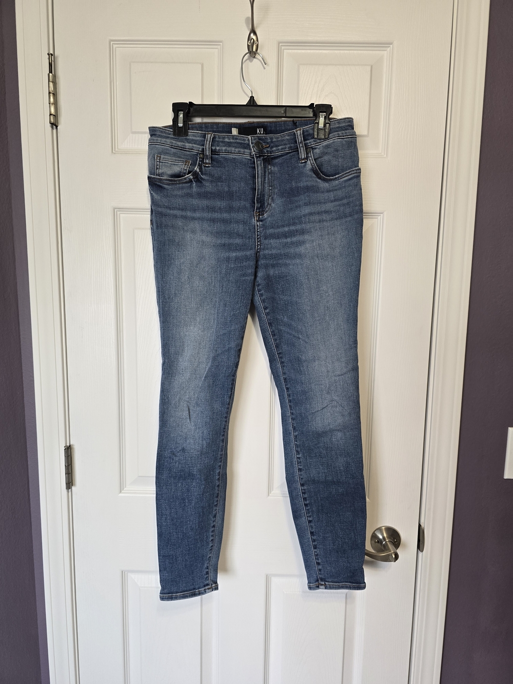Kut from the Kloth High Rise Skinny Jeans in Blue Wash
